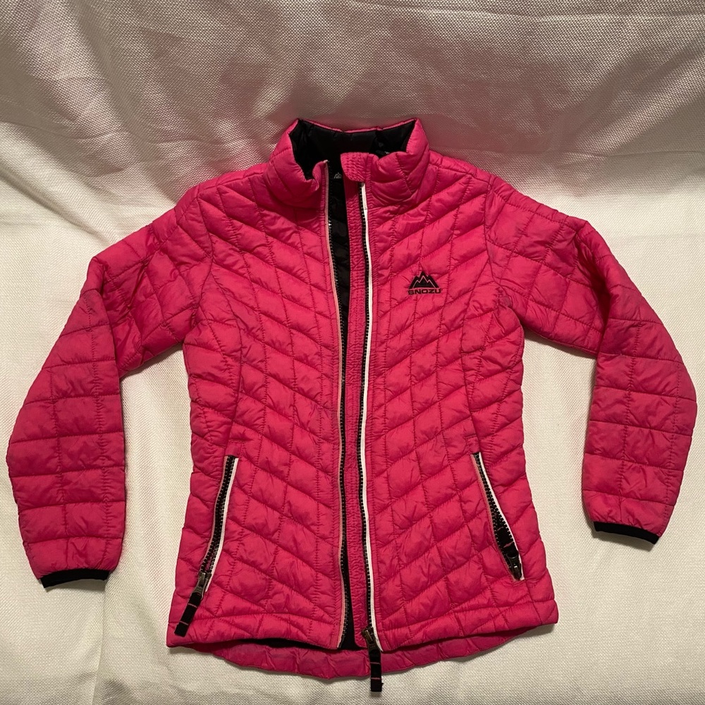 COPY - SNOZU pink jacket with 2 beanies